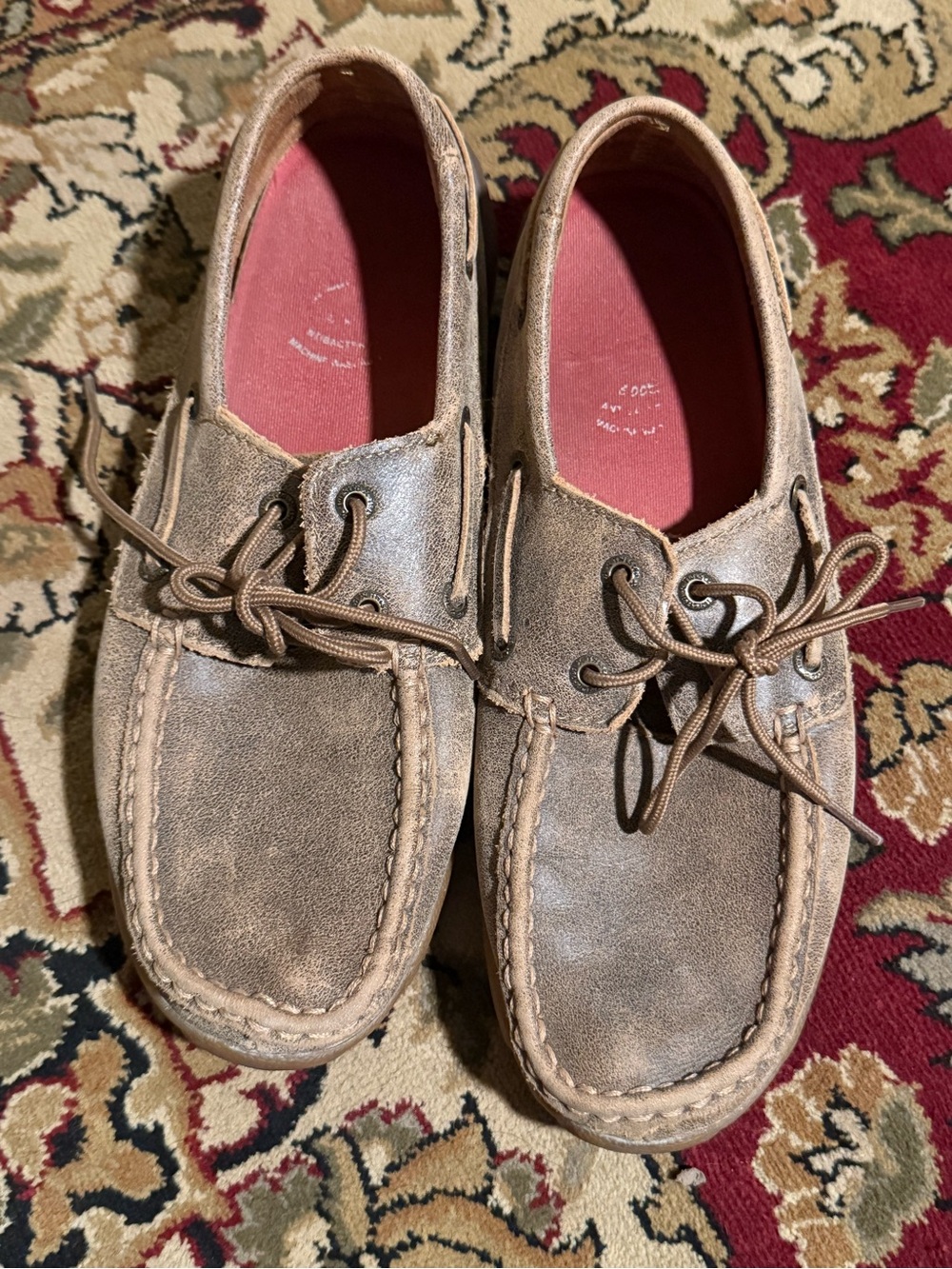 Twisted X women’s Casual Brown Leather Boat Shoes